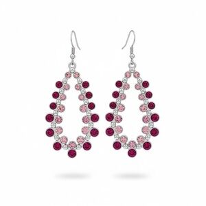 Paparazzi Fuchsia and Silver Teardrop Earrings